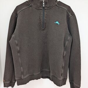 Tommy Bahama Men's Brown Half-Zip Sweater